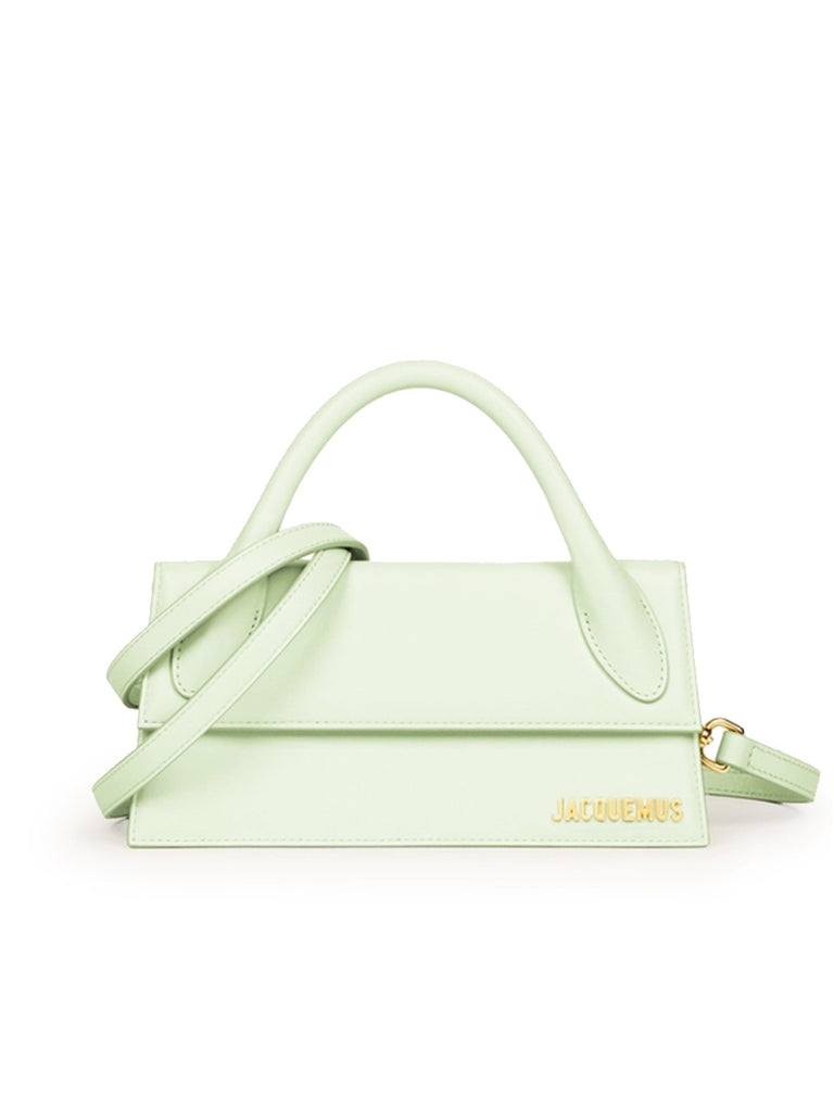 Jacquemus Le Chiquito Long Signature Handbag Light Green in Cowskin Leather  with Gold-tone - US