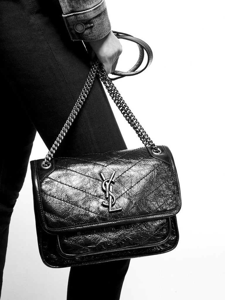 Ysl niki baby in vintage leather sale