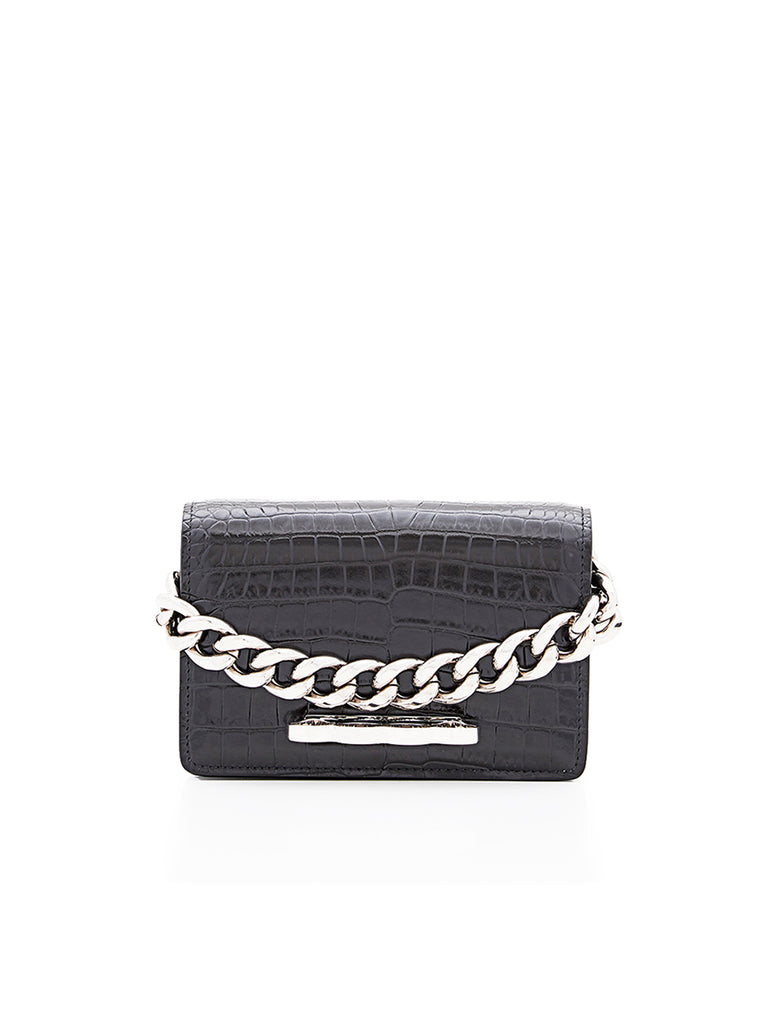 The Four Ring Mini With Chain in Black