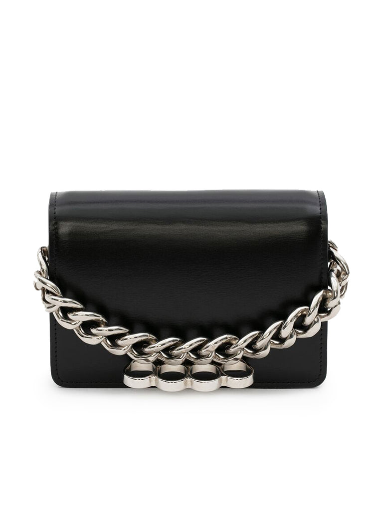 The Four Ring Mini with Chain in Black