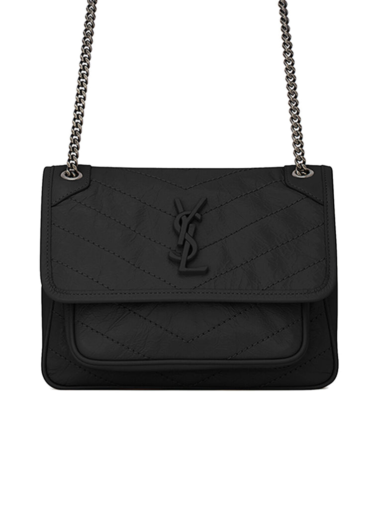 Saint Laurent Niki Baby in Crinkled Vintage Leather – COSETTE