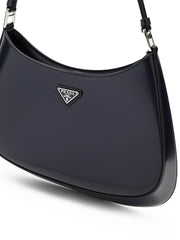 Cleo Brushed Leather Shoulder Bag in Baltic Blue