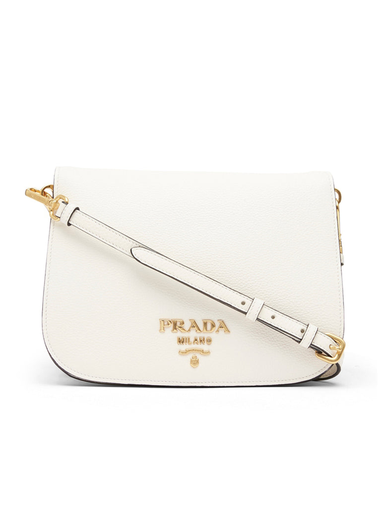 Leather Crossbody Bag in White