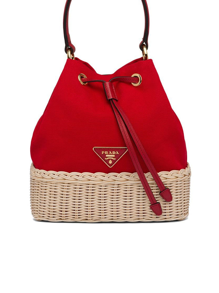 PRADA Bags | Bucket Bag in Wicker and Canvas