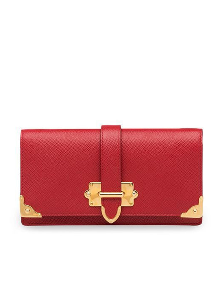 PRADA Bags | Cahier Saffiano Mini Crossbody Bag in Fiery Red