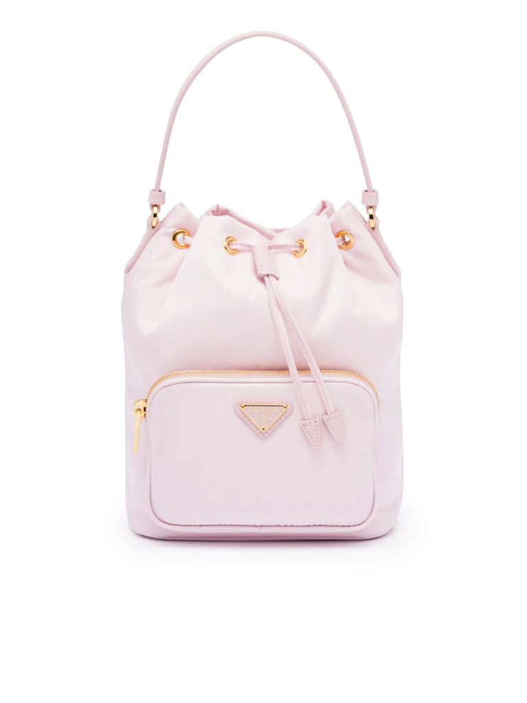 Duet Re-Nylon Bucket Shoulder Bag in Alabaster Pink