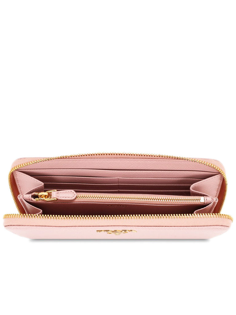 Large Saffiano Leather Wallet in Pink