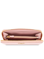 Large Saffiano Leather Wallet in Pink