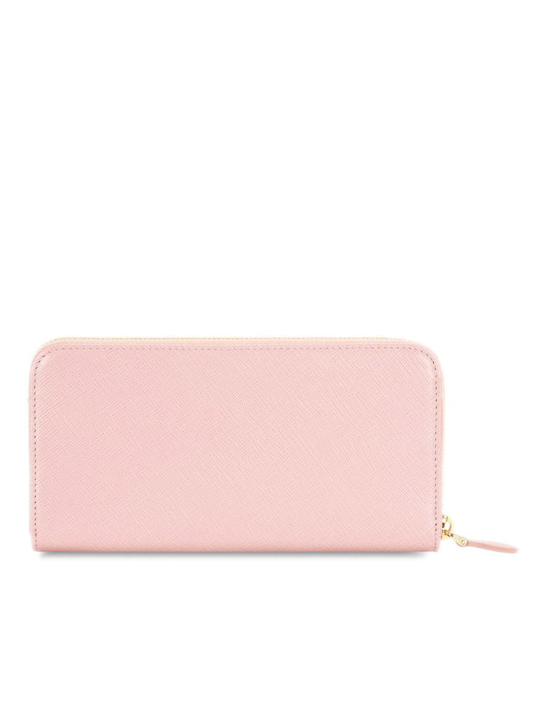 Large Saffiano Leather Wallet in Pink