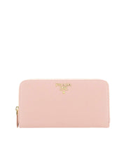 Large Saffiano Leather Wallet in Pink