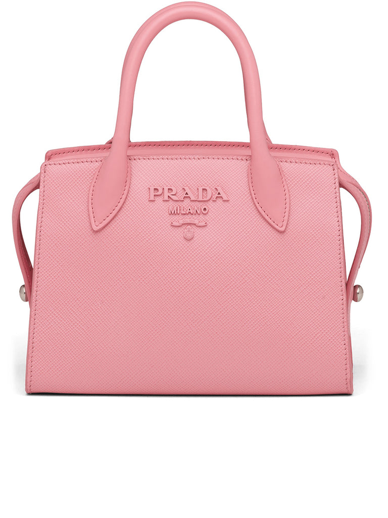 Saffiano Leather Prada Monochrome Bag in Petal Pink