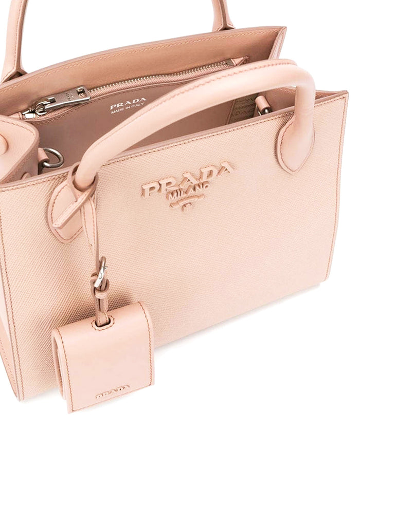 Saffiano Leather Prada Monochrome Bag in Powder Pink – COSETTE
