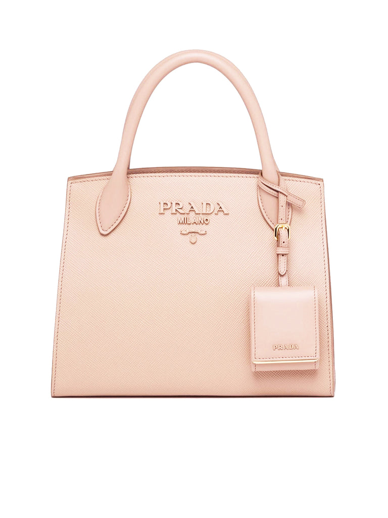 PRADA: bag in saffiano leather with logo - Pink  Prada handbag 1BA269VNOO  2ERX online at