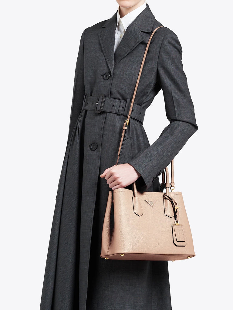Saffiano Leather Prada Monochrome Bag in Powder Pink – COSETTE
