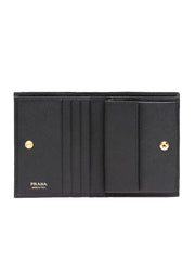 Small Saffiano Leather Wallet in Black