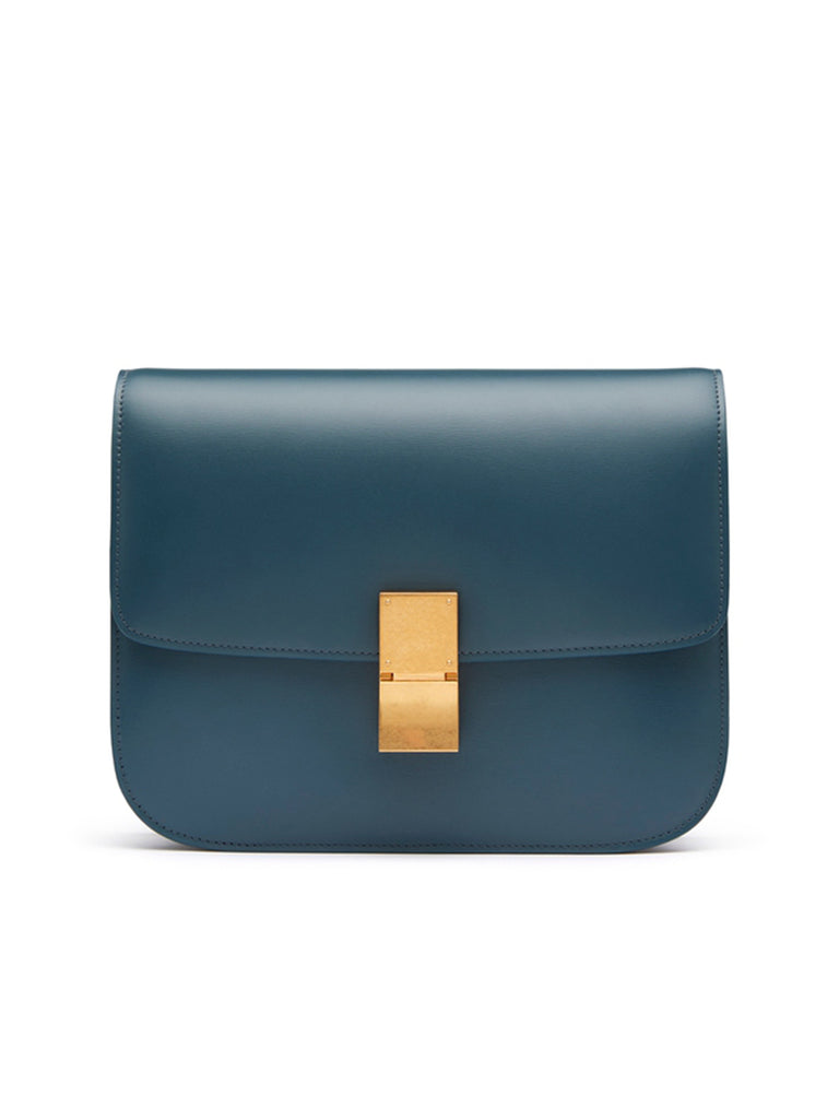 Medium Classic Bag In Box Calfskin in Petrol – COSETTE