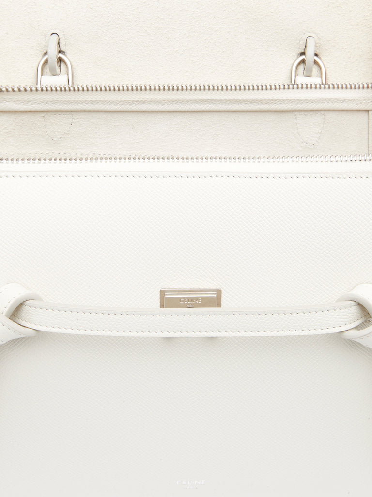 Micro Belt Bag in Grained Calfskin in White – COSETTE
