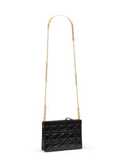 Dior Caro Zipped Pouch with Chain Black Supple Cannage Calfskin