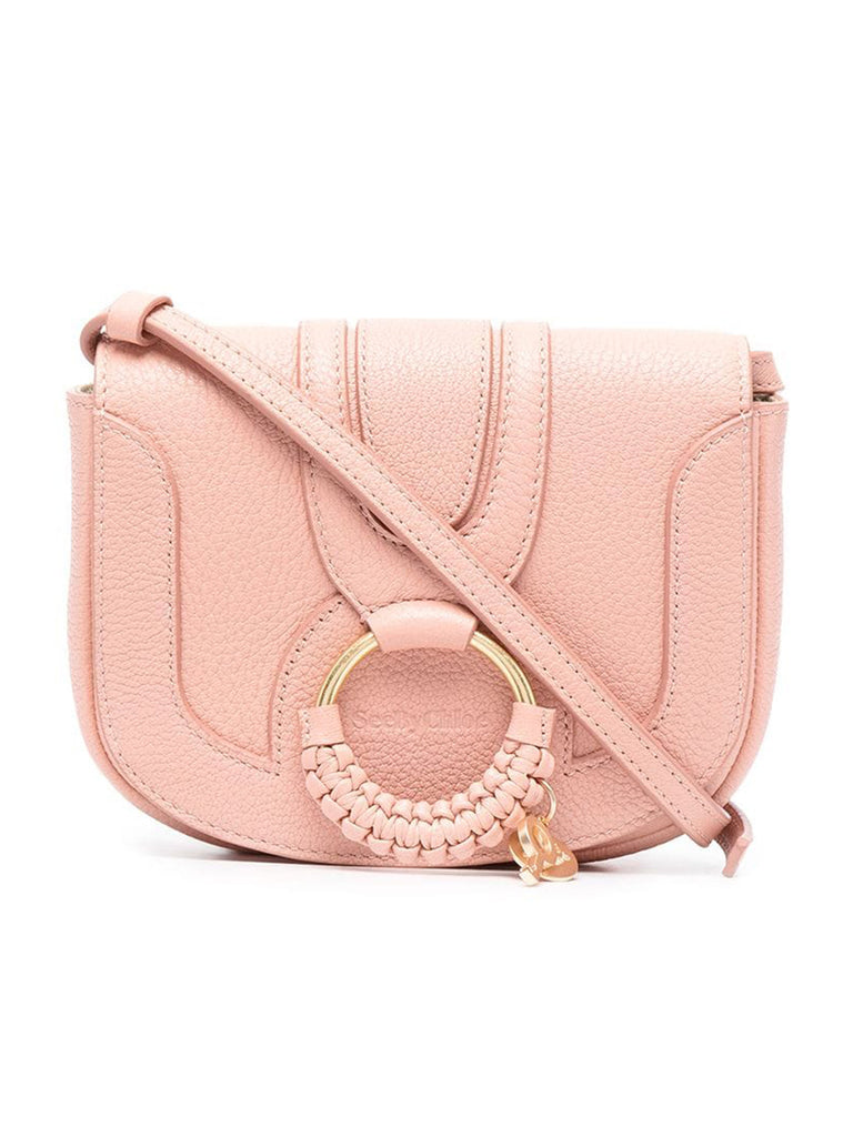 Mini Hana Grained Leather Shoulder Bag in Fallow Pink