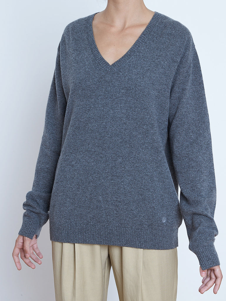 Serafini Unisex Cashmere V-neck Sweater