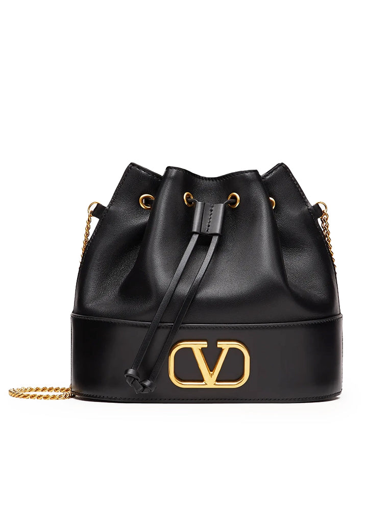 Mini Bucket Bag in Nappa with Vlogo Signature Chain