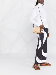 Rockstud Crossbody Bag in Natural Raffia
