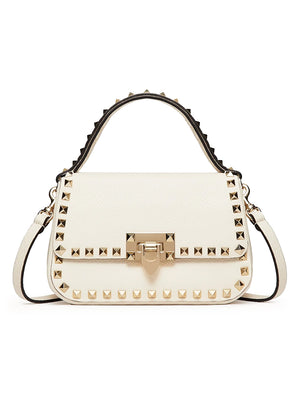 Small Rockstud Grainy Calfskin Handbag