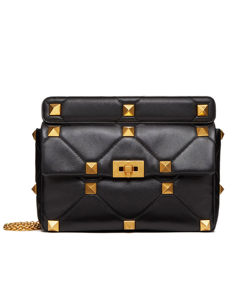Large Roman Stud The Shoulder Bag in Nappa with Chain