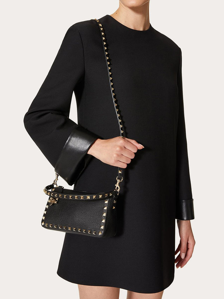 Small rockstud calfskin crossbody bag hotsell