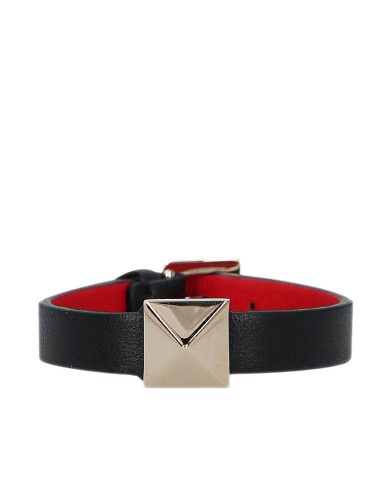 Roman Stud Smooth Leather Bracelet