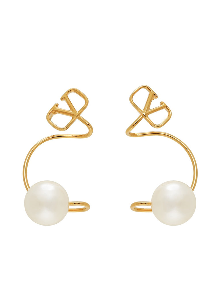 VLogo Pearl Earrings