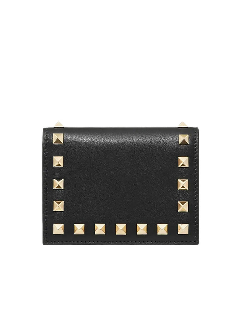 Small Rockstud Calfskin Wallet