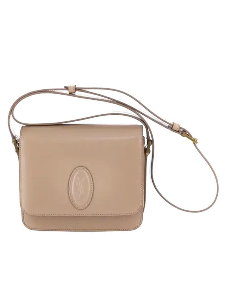 Saint Laurent Le 61 Small Saddle Bag in Cream Smooth Leather