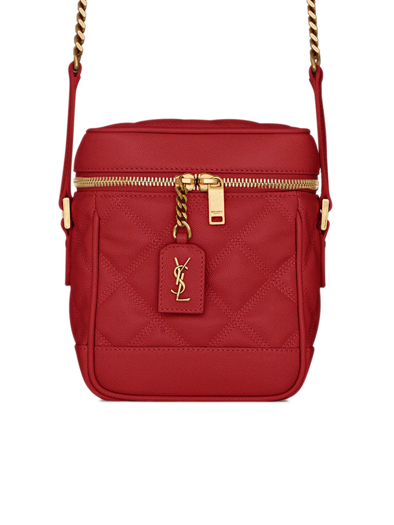 GIVENCHY | 80'S Vanity Bag in Carre-Quilted Grain de Poudre Embossed Leather in Eros Red