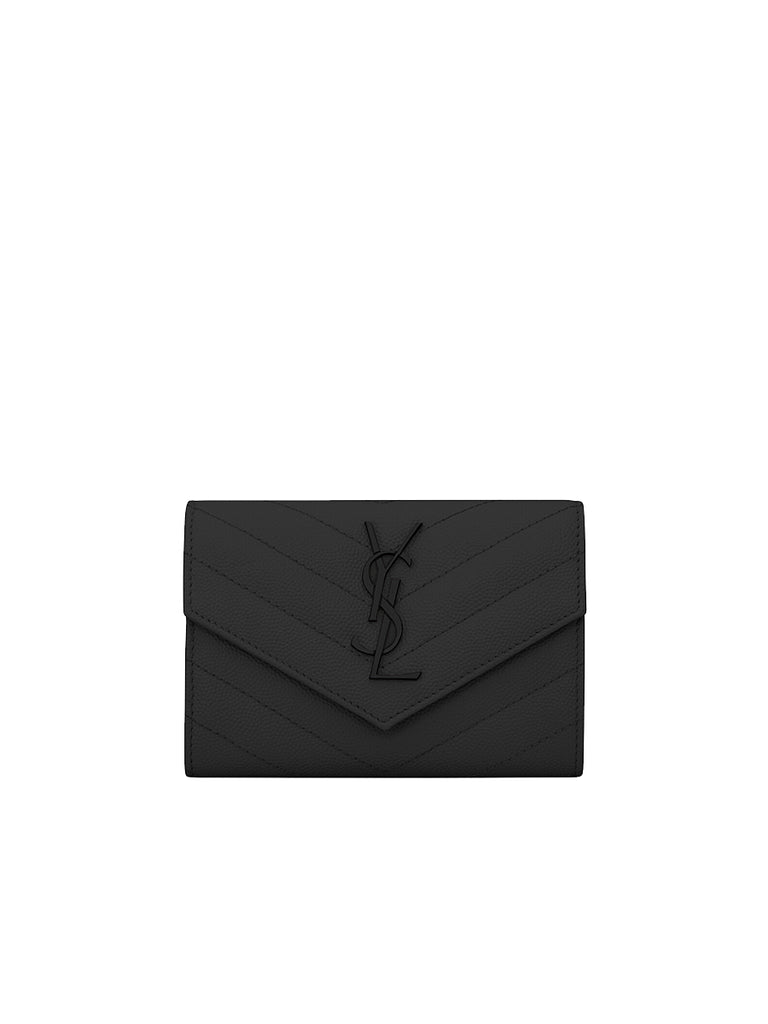 Cassandre Matelasse Small Envelope Wallet with Black Hardware