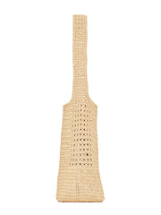 Hobo Raffia Bag in Crochet and Smooth Leather