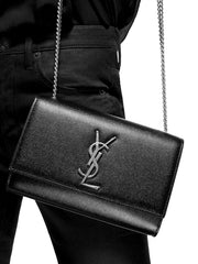 Classic Small Kate in Black Grain de Poudre Textured Leather