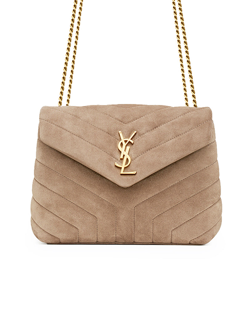Loulou Small Chain Bag in Quilted 'Y' Suede