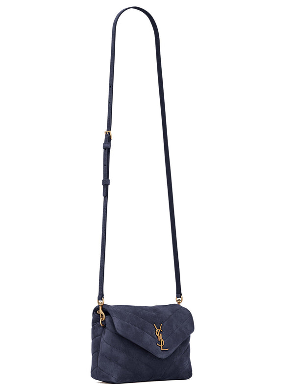 Loulou Toy Bag in Y Quilted Suede and Smooth Leather COSETTE
