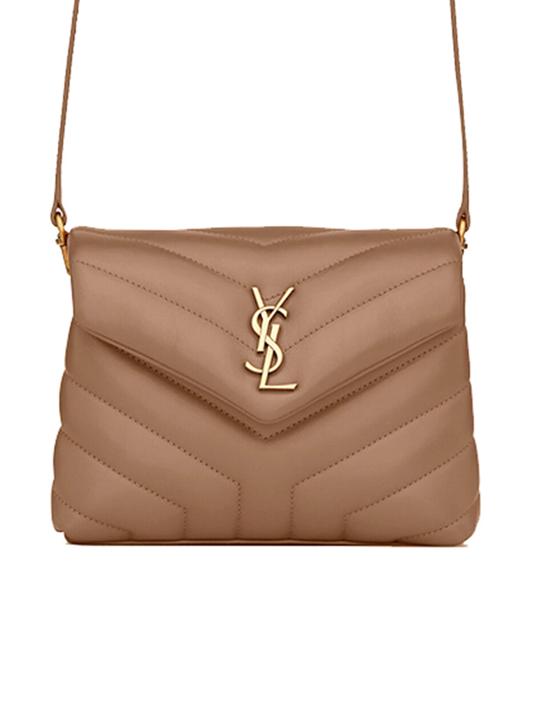 Saint Laurent Loulou Toy Bag in Matelasse 'Y' Leather in Taupe