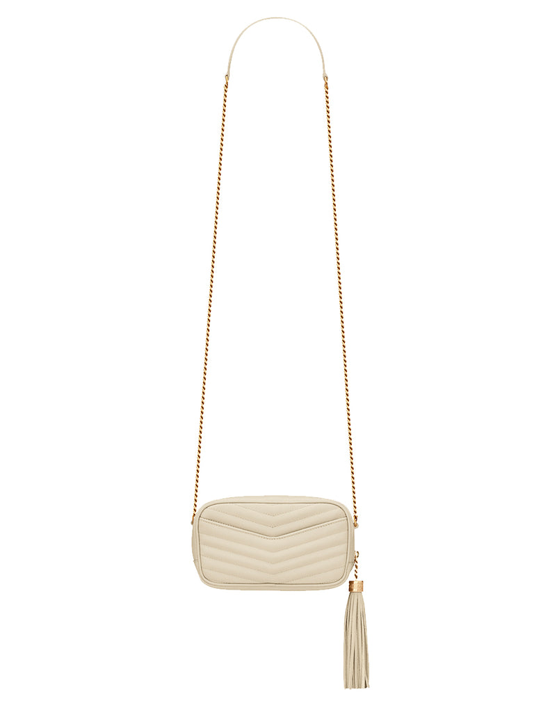 lou mini bag in quilted grain de poudre embossed leather