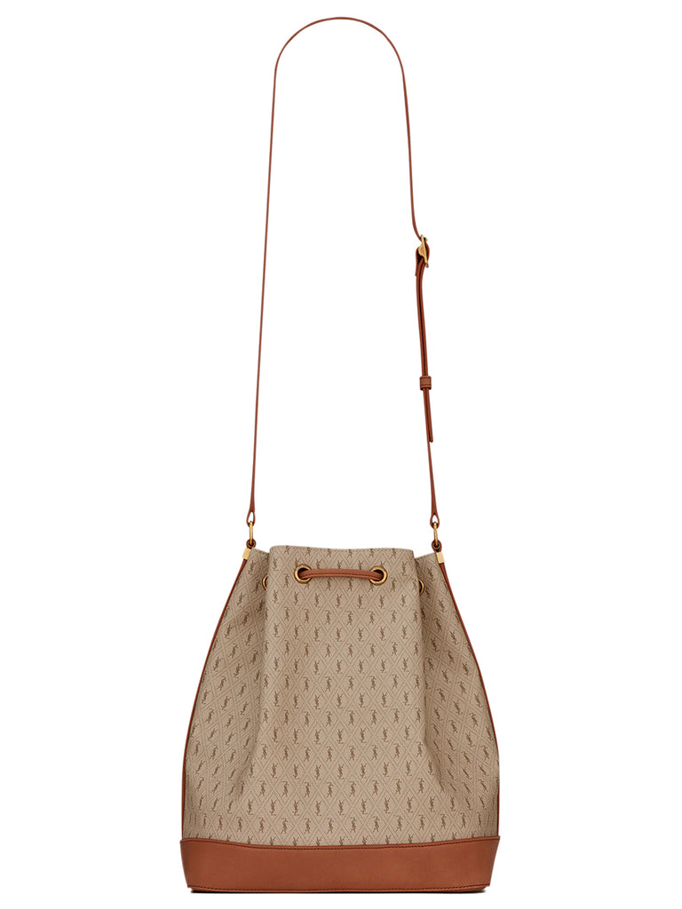 Saint Laurent Le Monogramme Bucket Bag in Canvas and Leather