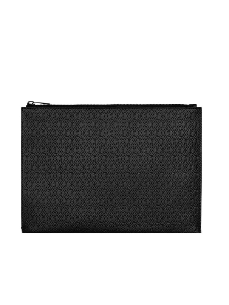Le Monogramme All-Over Zippered Tablet Holder in Embossed Smooth Leather