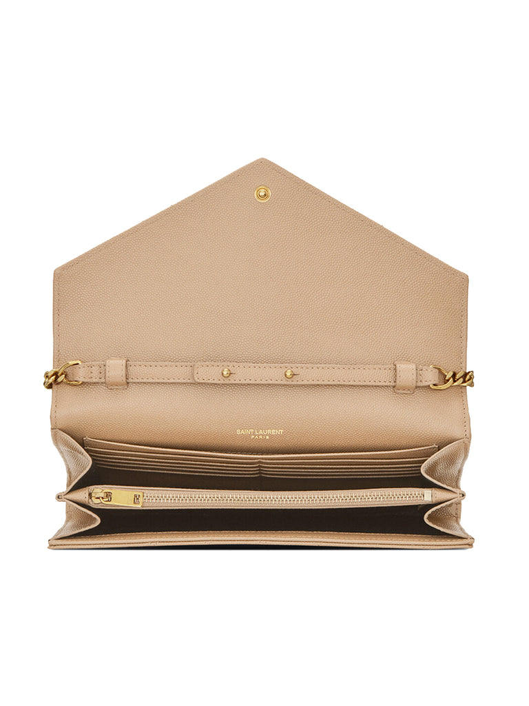 Monogram Chain Wallet in Mix Matelasse Grain de Poudre Embossed Leather