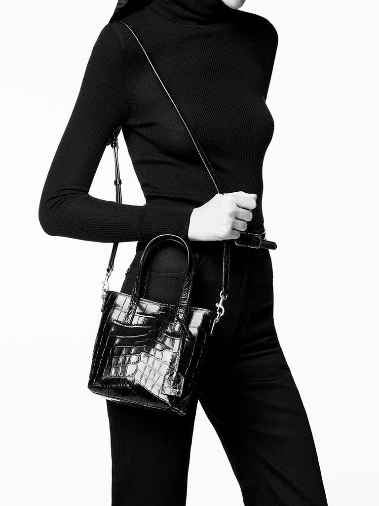 Paris Mini Toy Shopping In Crocodile-Embossed Leather – COSETTE