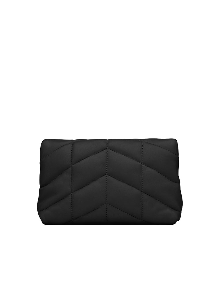 puffer small pouch in quilted lambskin