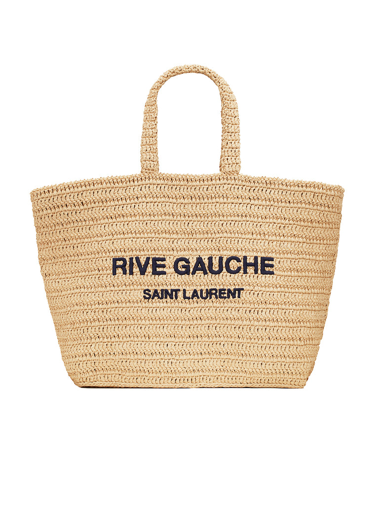 Rive Gauche Supple Tote Bag in Raffia Crochet