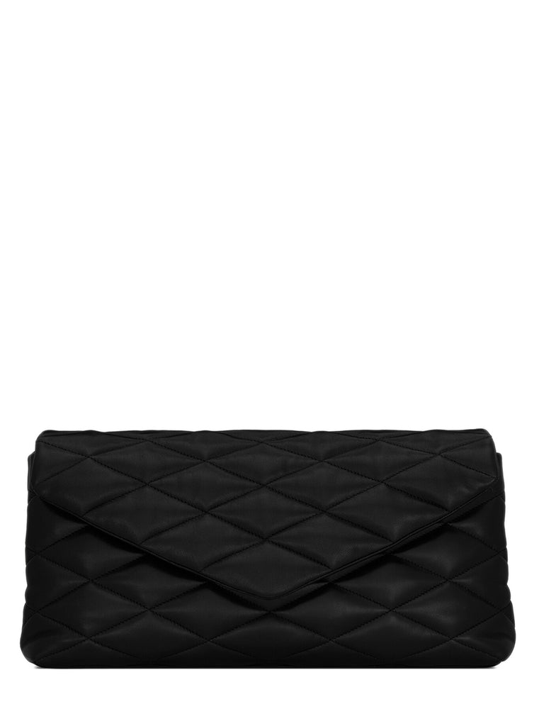 Saint Laurent Sade Puffer Envelope Clutch in Lambskin