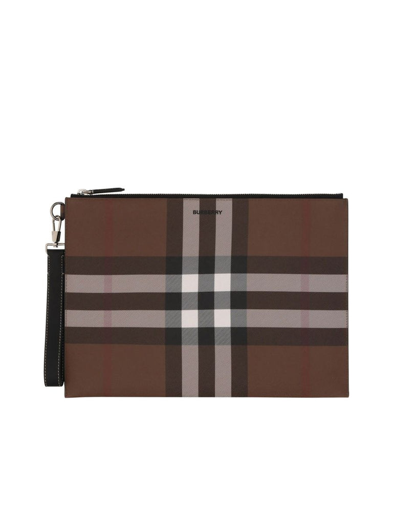 Large Check Zip Pouch