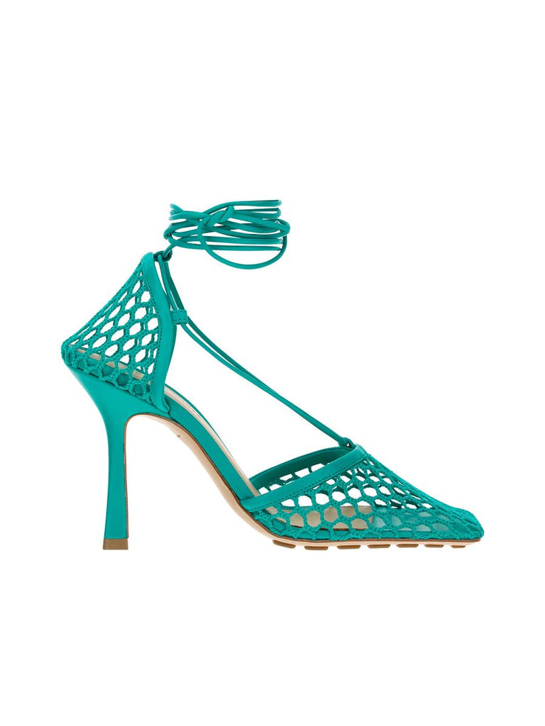 Stretch Sandals in Acid Turquoise